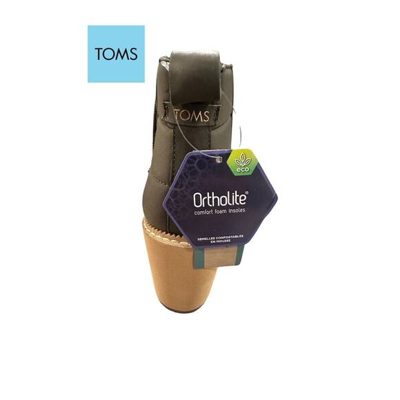 TOMS Raven Wedge Bootie in Olive Size 6 NWT - Picture 7 of 16